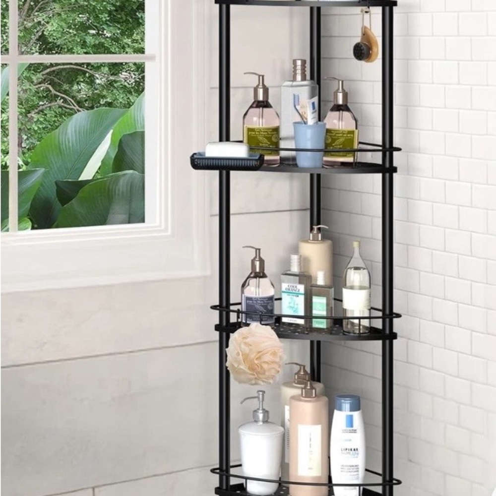 Never Opened Black Corner Shower Caddy Storage Shelf